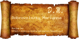 Dobrovolszky Marianna névjegykártya