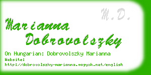 marianna dobrovolszky business card
